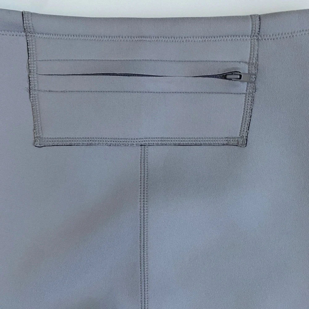 SKIMS Sport Swim Mid Thigh Short Chrome Gray SW-MWS-0053 XS NWT